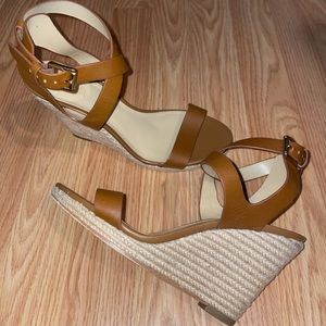 Micheal Kors Leather Wedge Sandal